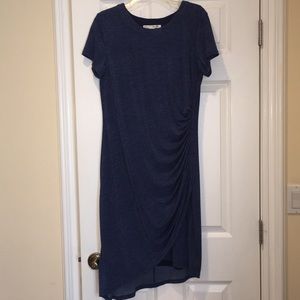 Maggie London Side gathered asymmetric dress .